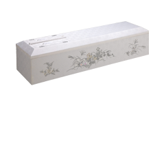 屋根型刺繍棺（白）